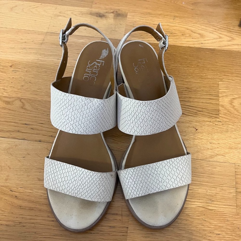 Franco Sarto Amal Heel | Snakeskin Beige Sz 8.5